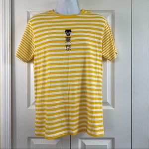 Neon Riot Stripped T shirt Size M